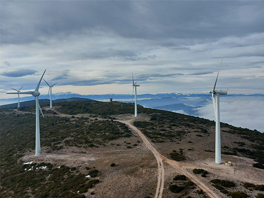 Parc éolien, secteur Fitou, département de l’Aude 
(Début de contrat en 2021) - 8 éoliennes NORDEX